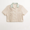 Blusa para dama con corte boxy fit color arena